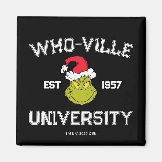 Aimant Grille | Who-ville University Est 1957 (Devant)