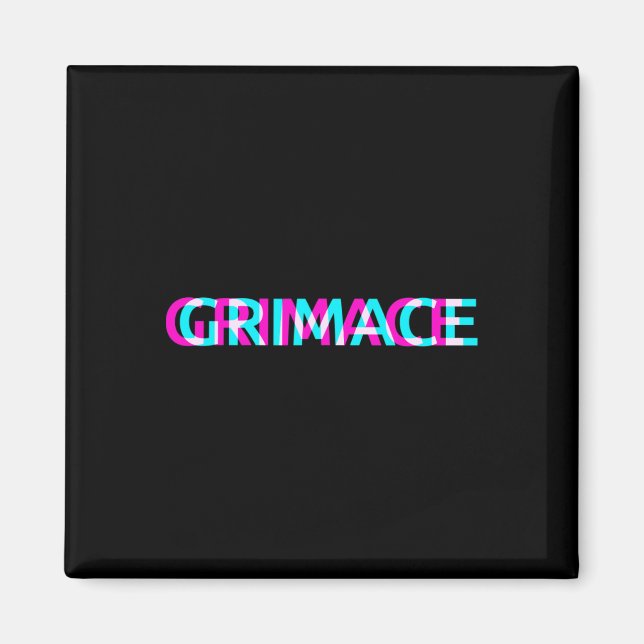Aimant Grimace Edgy - Grunge esthétique Emo Pastel Goth H (Devant)