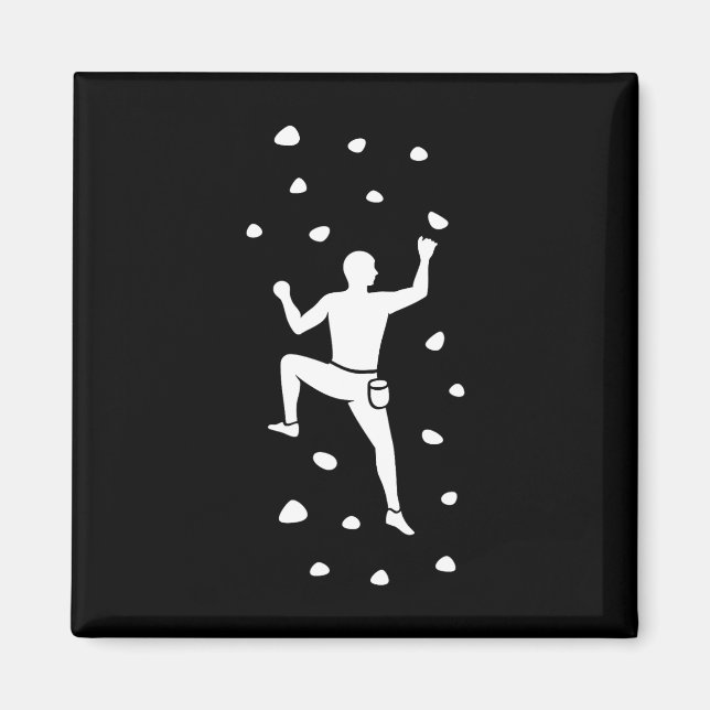 Aimant Grimpeur de Bouldering Cool Escalade Libre Petit R (Devant)