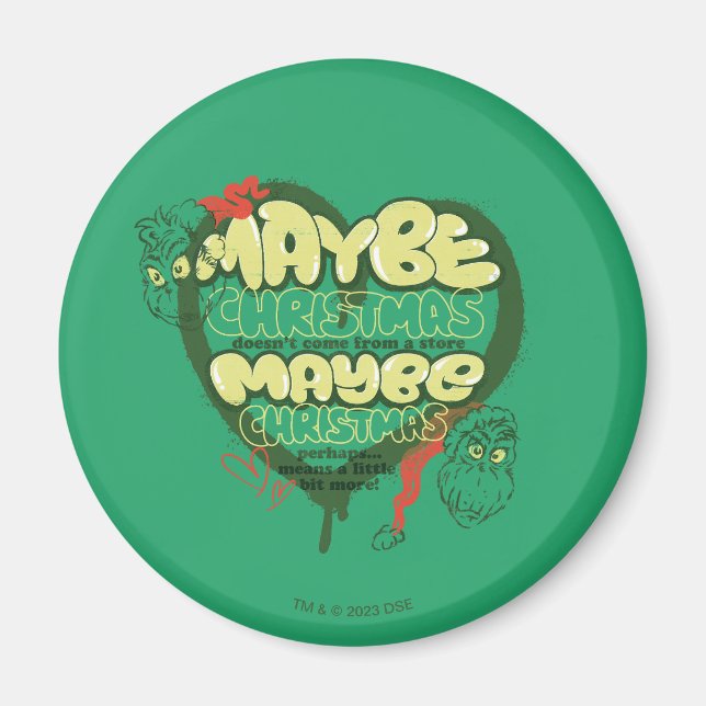 Aimant Grinch | Citation de Noël (Devant)