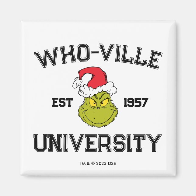 Aimant Grinch | Université de Who-ville Établie en 1957 (Devant)