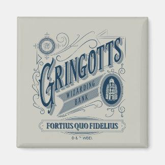 Aimant GRINGOTTS Assistant Banque Vintage Graphique