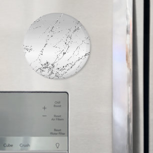 Aimant Gris Argent Pailleté Faux Brillants