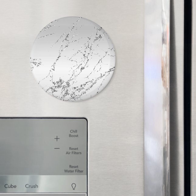 Aimant Gris Argent Pailleté Faux Brillants (In situ (réfrigérateur))