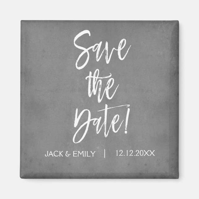 Aimant Gris de charbon de bois Enregistrer l'aimant de da (Devant)