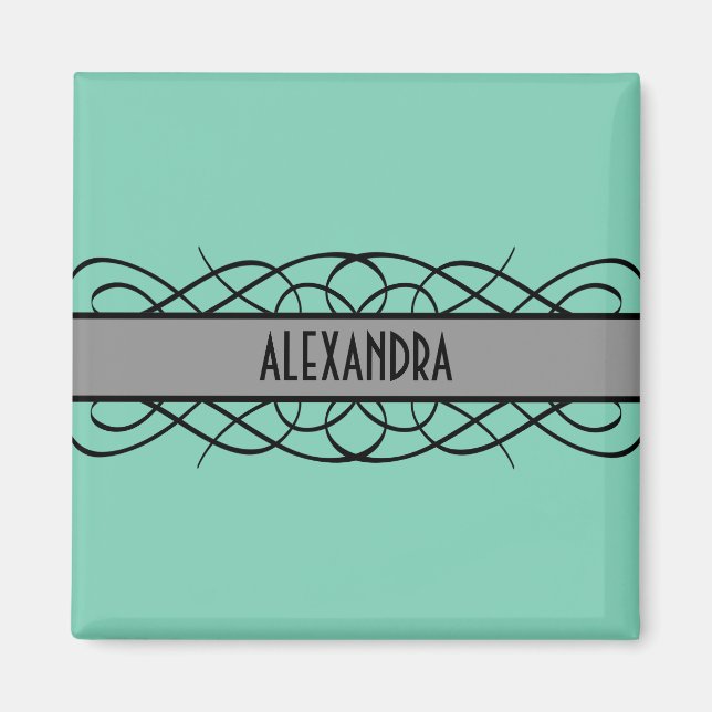 Aimant gris déco (Devant)