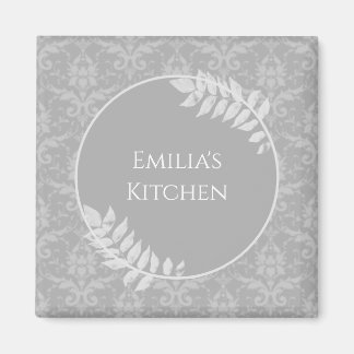 Aimant gris élégant Damas