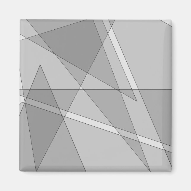 Aimant Gris géométrique (Devant)