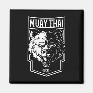 Aimant Grizzly Muay Thai - Cadeau de boxe thaïlandaise et