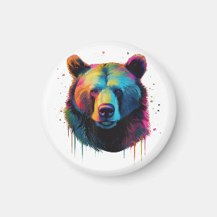 Aimant Grizzly Oear Amateurs Pop Art Big Grizzly Ours