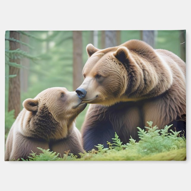Aimant Grizzly Oear Animal Nature Animale Affection Faune (Recto)