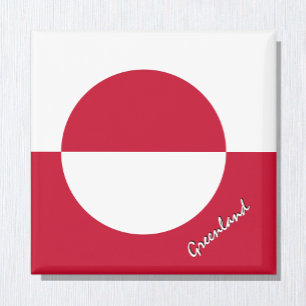 Aimant Groenland, Patriotique, Drapeau du Groenlan
