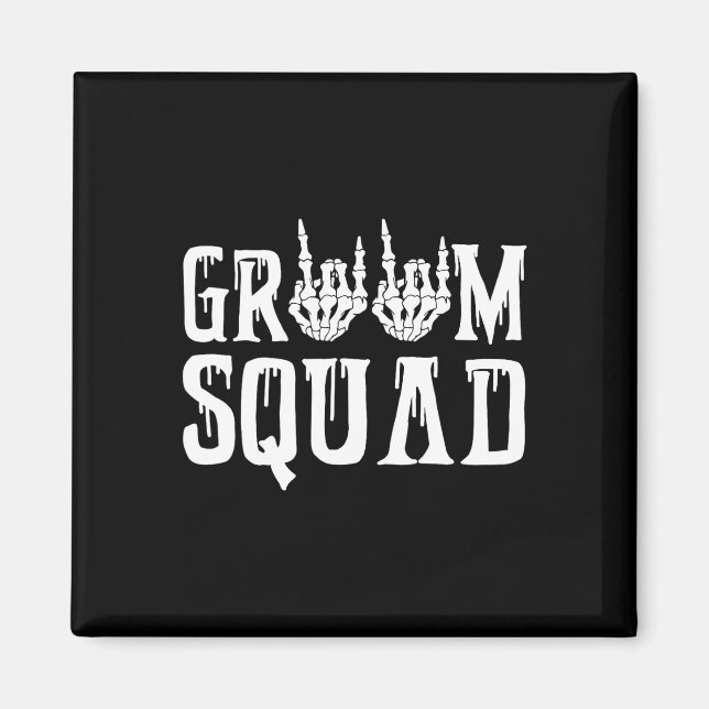 Aimant Groom éffrayant Squad Mariage gothique Halloween B (Devant)