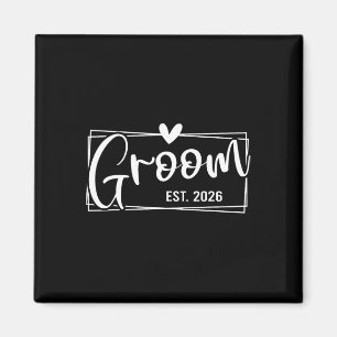 Aimant Groom Est. 2026 Mari juste marié Mariage Engag