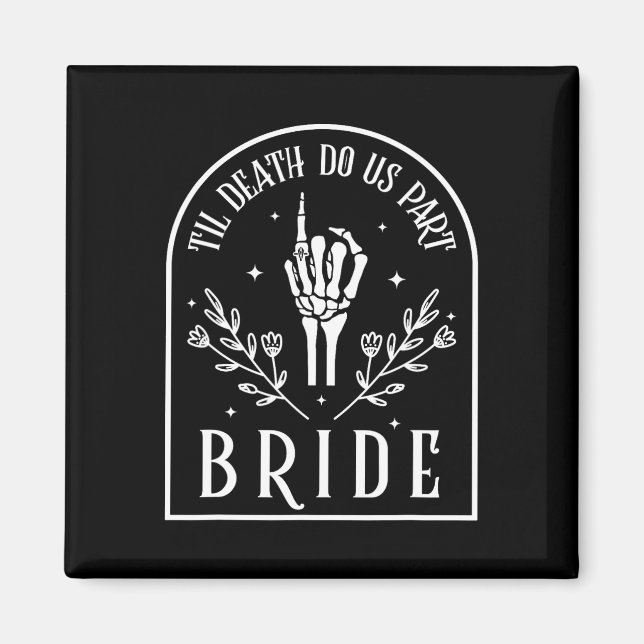 Aimant Groom Skeleton Gothique Halloween Fiançailles Mari (Devant)