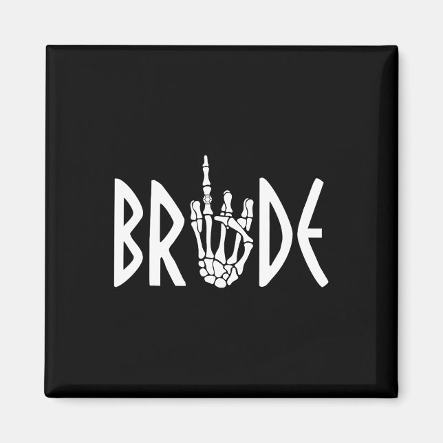 Aimant Groom Skeleton Mariage gothique Fiançailles Hallow (Devant)