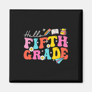 Aimant Groovy Hello Fifth Grade 5e année Ck retour à l'éc