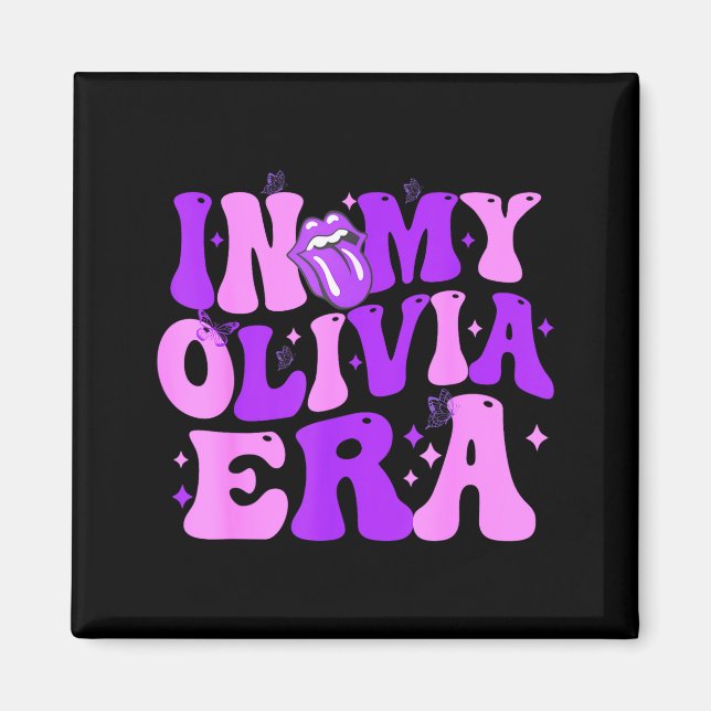 Aimant Groovy In My Olivia Era For Men Women Kids Funny S (Devant)