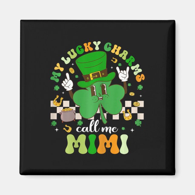 Aimant Groovy My Lucky Charms m'appellent Mimi St Patrick (Devant)