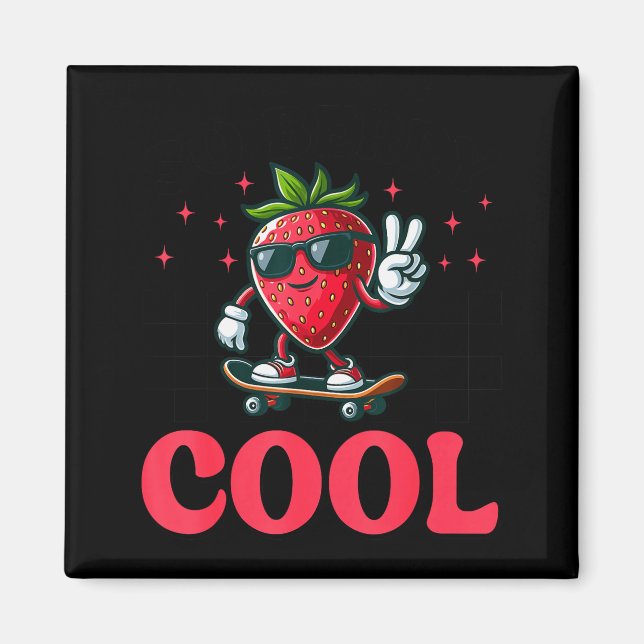 Aimant Groovy Si Berry Cool Amateur De Fruits Saison Des  (Devant)