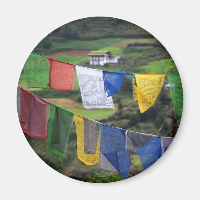 Aimant Gros plan de drapeaux de prière (Devant)