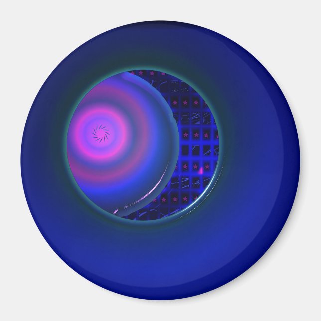 Aimant Grosgrain Rouge Bleu (Devant)