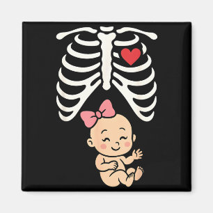 Aimant Grossesse Bébé Fille Cage Thoracique Maman Bébé Mi