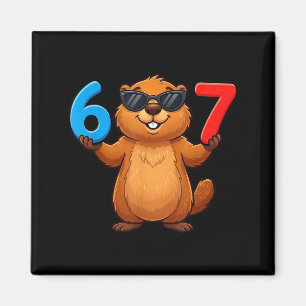 Aimant Groundhog Six Seven Drip 67 Mème Drôle 6-7 Groundh