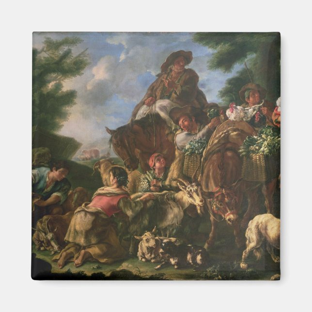 Aimant Groupe de bergers avec un cheval (Devant)