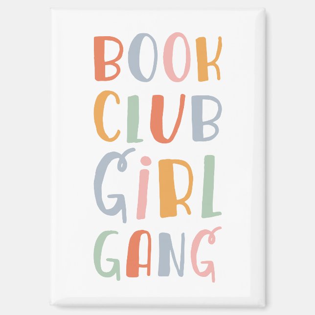 Aimant Groupe de Filles du Club de Lecture (Recto)