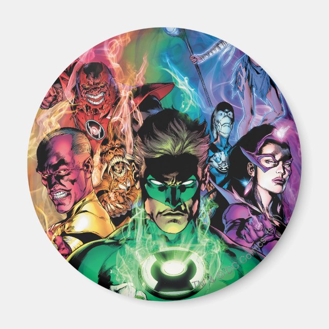 Aimant Groupe de Lantern Corps aux couleurs (Devant)