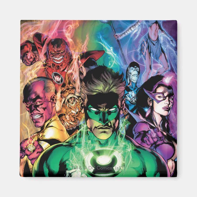 Aimant Groupe de Lantern Corps aux couleurs (Devant)