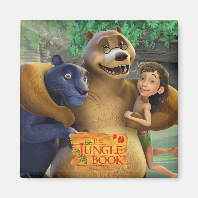 Aimant Groupe de livres de la Jungle 1 (Devant)