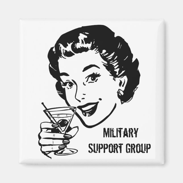 Aimant Groupe de soutien militaire, martini, applaudissem (Devant)