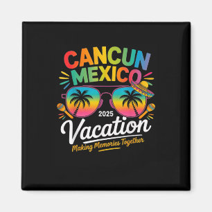 Aimant Groupe de voyage à Cancun au Mexique sur la plage 