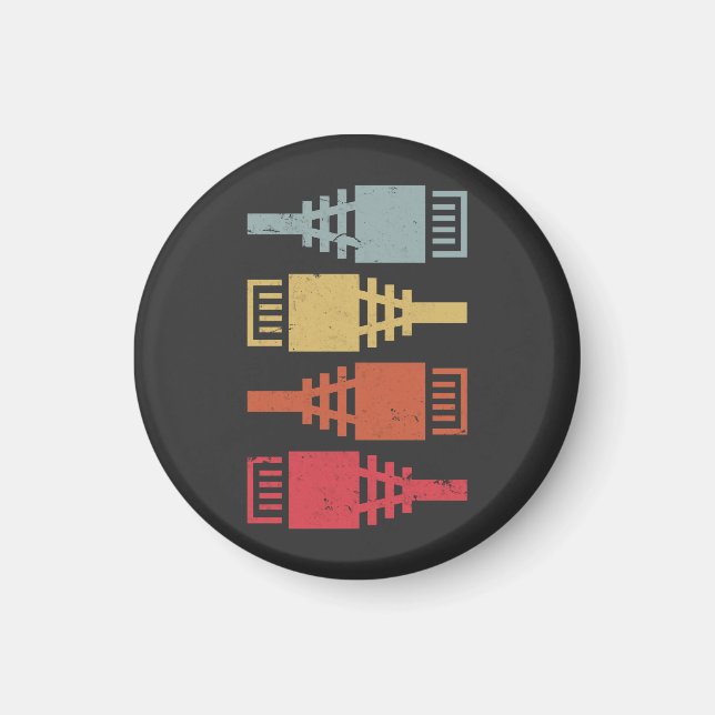 Aimant Groupe LAN de l'ingénieur réseau Geek de technolog (Devant)