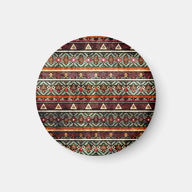 Aimant Groupe tribal : Ethno Retro Motif (Devant)