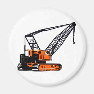Aimant Grue de construction orange