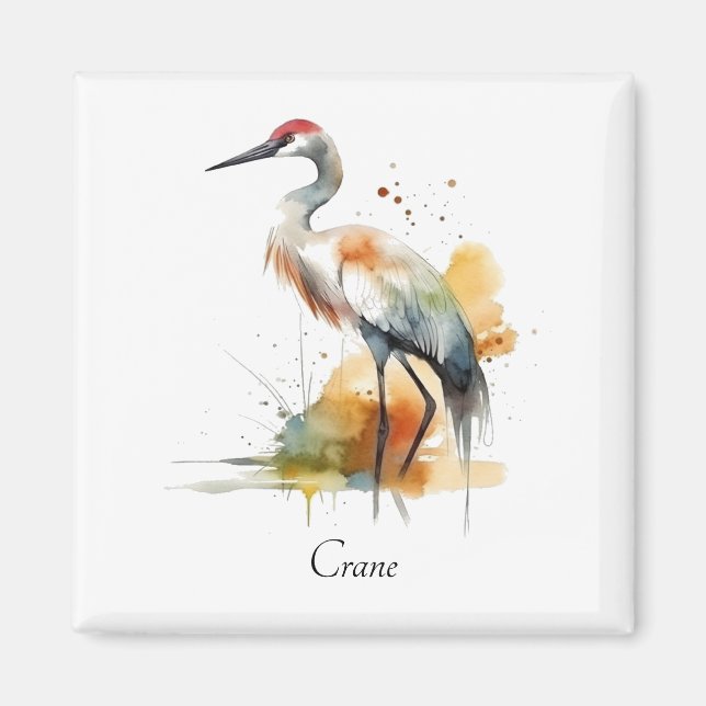 Aimant Grue errante, personnalisé (Devant)