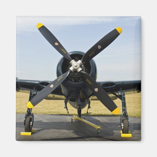 Aimant Grumman F8F Bearcat chasseur embarqué de la marine (Devant)