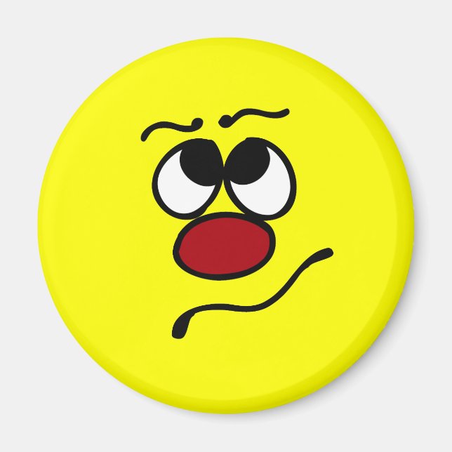 Aimant Grumpey faciale confuse (Devant)