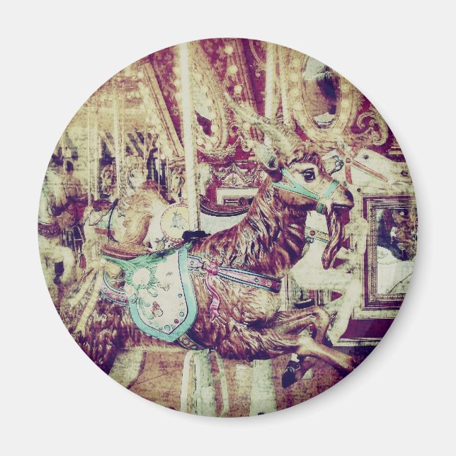Aimant Grunge Merry-Go-Round Goat (Devant)