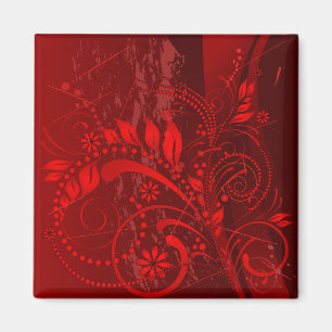 Aimant grunge rouge
