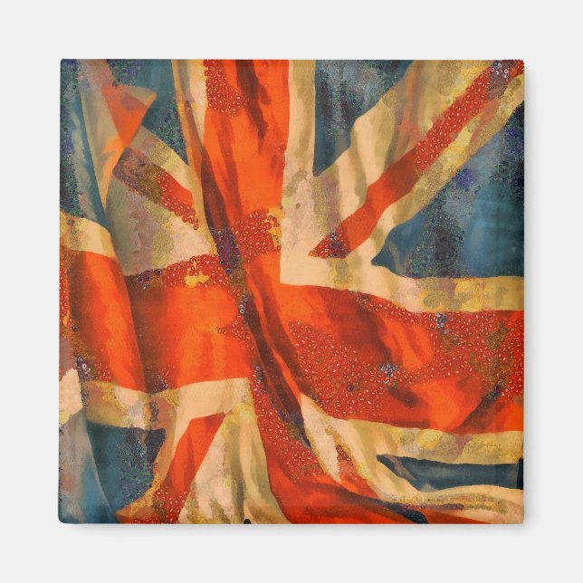 Aimant Grunge Style Union Jack British Drapeau Illustrati (Devant)