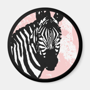 Aimant grunge zebra.