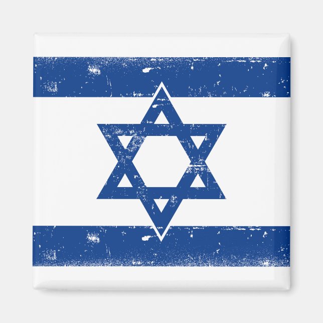 Aimant Grungge du drapeau israélien (Devant)