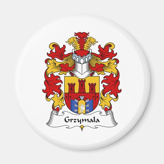 Aimant Grzymala Family Crest (Devant)