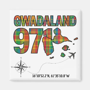 Aimant Guadeloupe 971 Gwadaland - Voyage Antilles