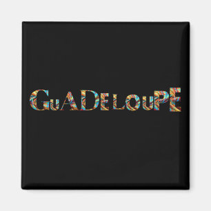 Aimant Guadeloupe Lettres Colorées   Magnet