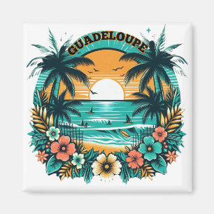 Aimant Guadeloupe Tropical Sunset   Magnet